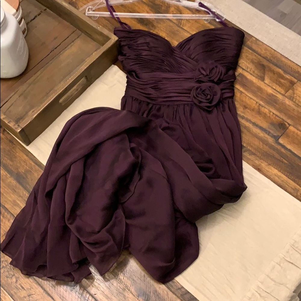 Strapless Purple Formal Floor Length Dress